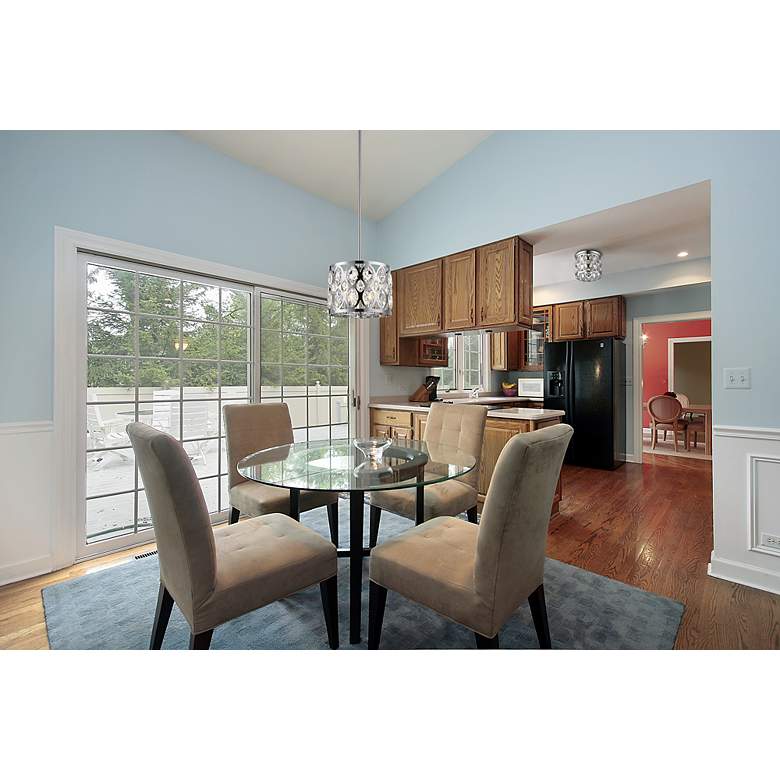 Image 2 Z-Lite Dealey 3 Light Flush Mount in Chrome more views