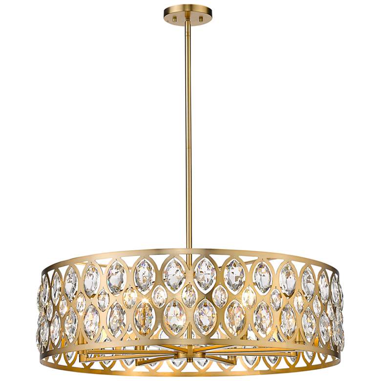 Image 2 Z-Lite Dealey 30 1/4" Wide Crystal Heirloom Brass 8-Light Chandelier