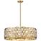 Z-Lite Dealey 30 1/4" Wide Crystal Heirloom Brass 8-Light Chandelier