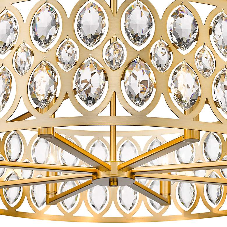 Image 5 Z-Lite Dealey 30 1/4" Wide Crystal Heirloom Brass 8-Light Chandelier more views
