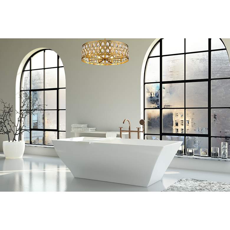 Image 7 Z-Lite Dealey 30 1/4" Wide Crystal Heirloom Brass 8-Light Chandelier more views