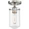 Z-Lite Delaney 1 Light Flush Mount in Brushed Nickel