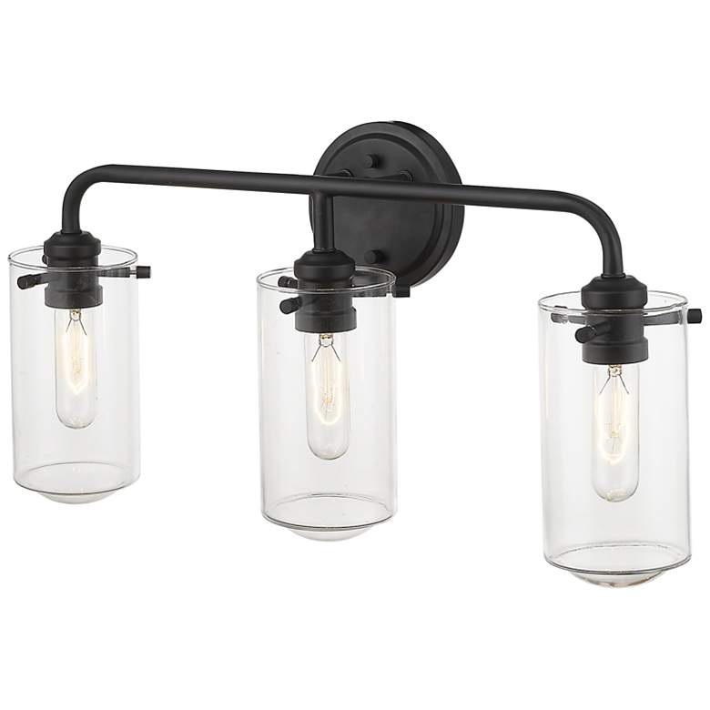 Image 5 Z-Lite Delaney 22" Wide High Matte Black 3-Light Bath Light more views