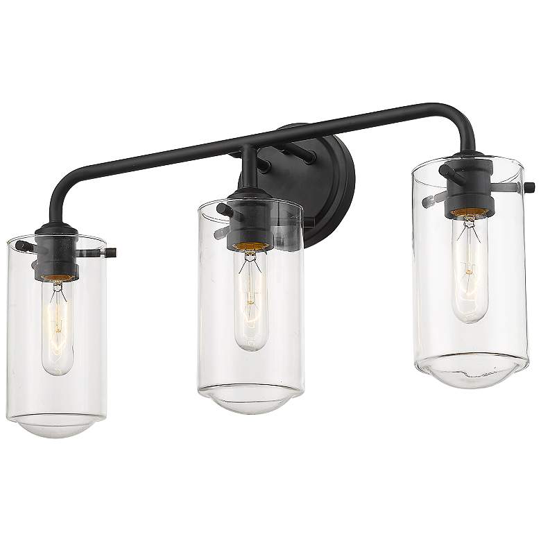 Image 6 Z-Lite Delaney 22" Wide High Matte Black 3-Light Bath Light more views