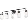 3_Z-Lite  Delaney 38" Wide High Matte Black 5-Light Bath Light