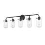 4_Z-Lite  Delaney 38" Wide High Matte Black 5-Light Bath Light more views