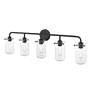 6_Z-Lite  Delaney 38" Wide High Matte Black 5-Light Bath Light more views