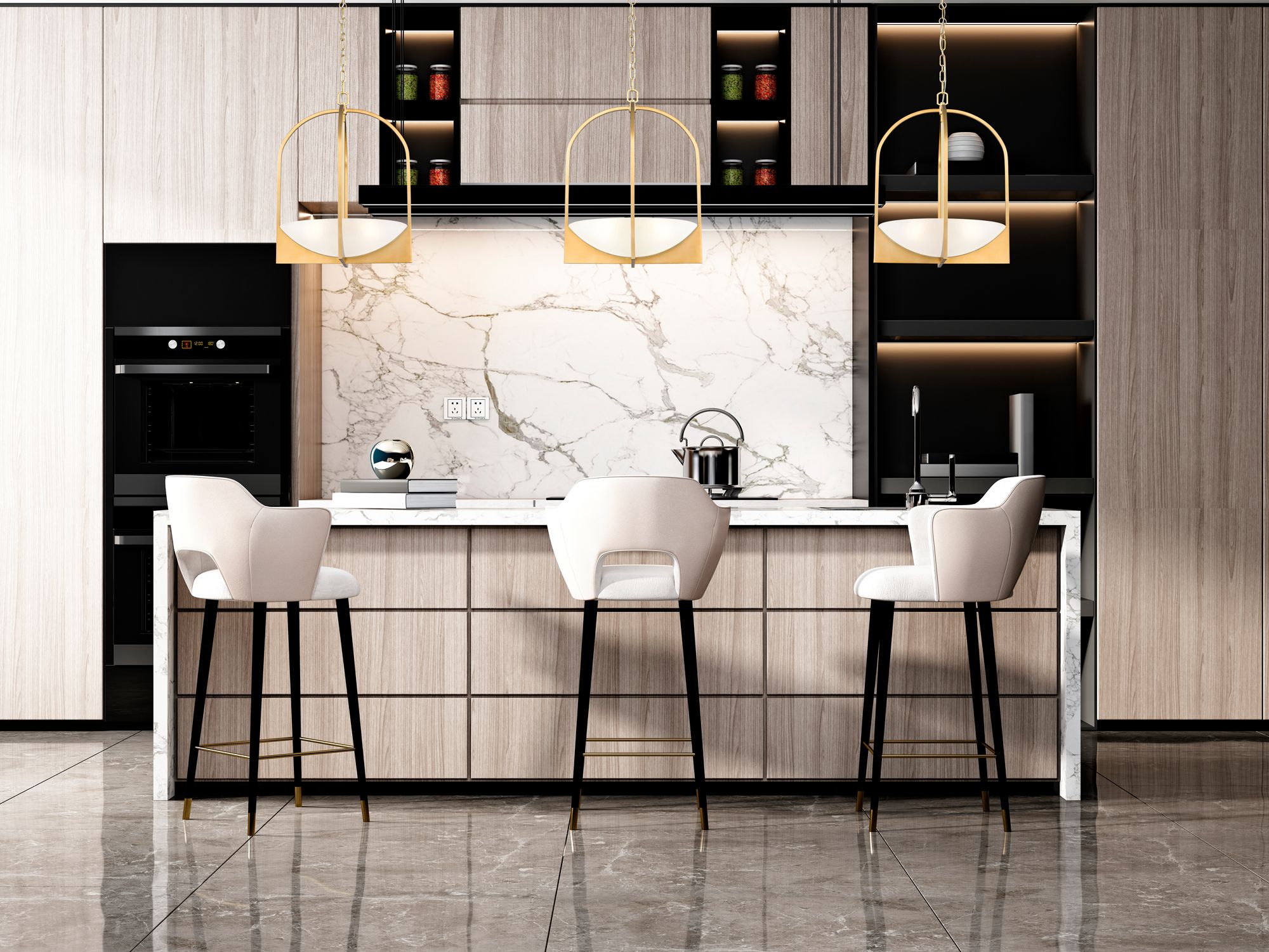 Image 3 Z-Lite Devon 18" Wide Modern Gold 4-Light Lantern Pendant more views