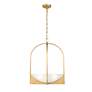 6_Z-Lite Devon 18" Wide Modern Gold 4-Light Lantern Pendant more views