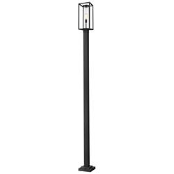 Z-Lite Dunbroch 115 1/4"H Black Outdoor Post Light with Base