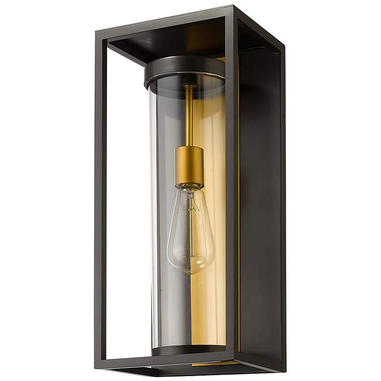 Image 2 Z-Lite Dunbroch 18 1/4" High Deep Bronze Brass Outdoor Wall Light
