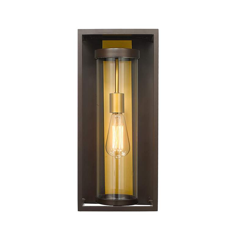 Image 3 Z-Lite Dunbroch 18 1/4" High Deep Bronze Brass Outdoor Wall Light more views