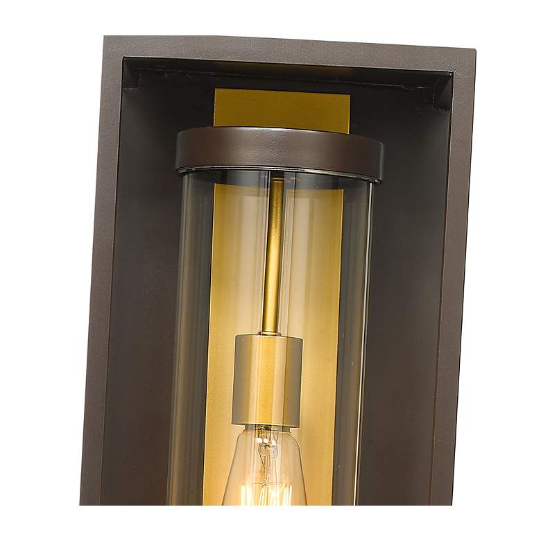 Image 4 Z-Lite Dunbroch 18 1/4" High Deep Bronze Brass Outdoor Wall Light more views