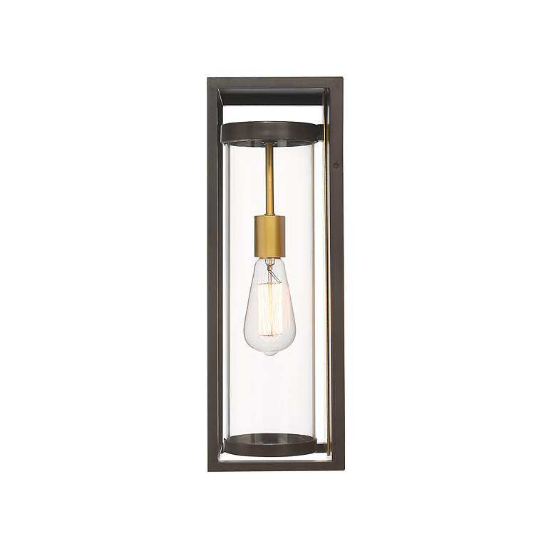 Image 5 Z-Lite Dunbroch 18 1/4" High Deep Bronze Brass Outdoor Wall Light more views