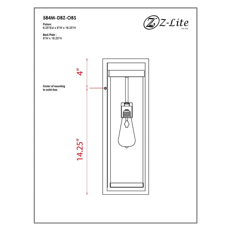 Image 6 Z-Lite Dunbroch 18 1/4" High Deep Bronze Brass Outdoor Wall Light more views