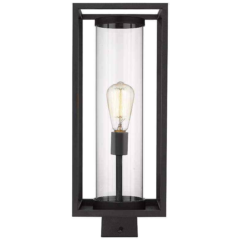 Image 2 Z-Lite Dunbroch 20 1/4" High Black Outdoor Post Light more views
