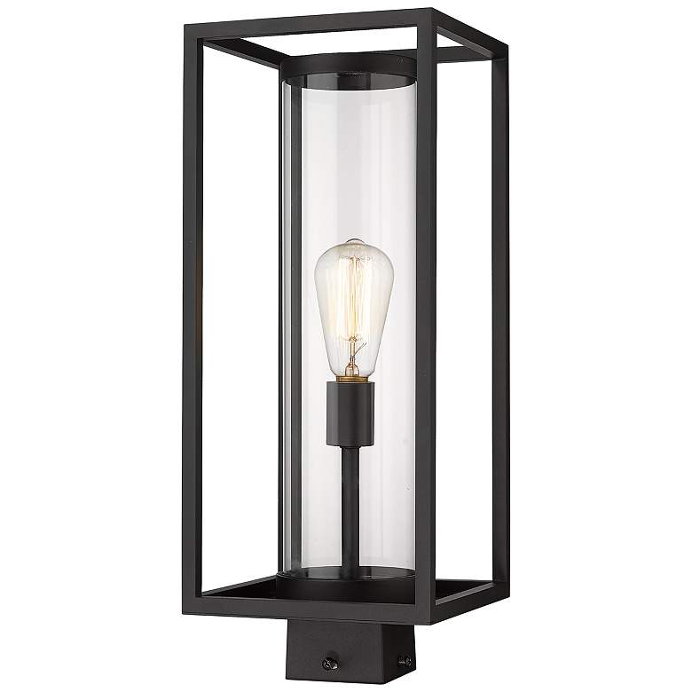 Image 3 Z-Lite Dunbroch 20 1/4" High Black Outdoor Post Light more views