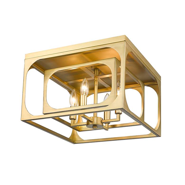 Image 6 Z-Lite Easton 15" Wide Rubbed Brass 4-Light Ceiling Light more views