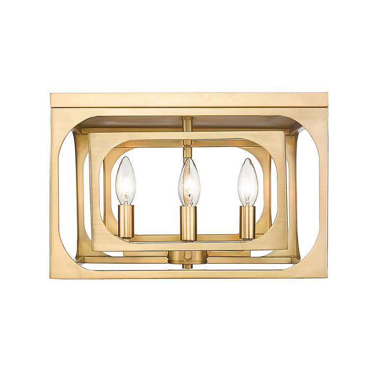 Image 7 Z-Lite Easton 15" Wide Rubbed Brass 4-Light Ceiling Light more views