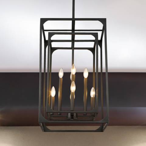 Z-Lite Easton 16 1/2" Wide 8-Light Open Rectangle Chandelier - #603X5 ...