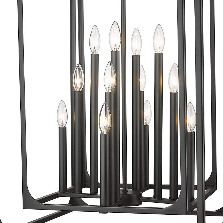Image 5 Z-Lite Easton 20 1/2" Matte Black 12-Light Open Rectangle Chandelier more views