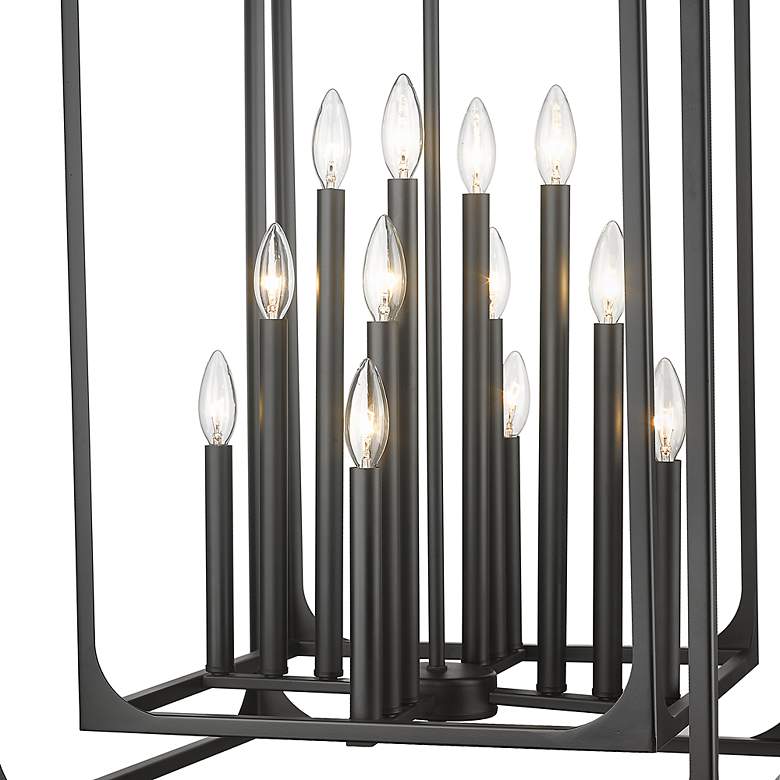 Image 5 Z-Lite Easton 20 1/2 inch Matte Black 12-Light Open Rectangle Chandelier more views