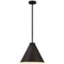 2_Z-Lite Eaton 18" Wide Matte Black Cone Pendant Light