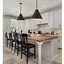 3_Z-Lite Eaton 18" Wide Matte Black Cone Pendant Light more views