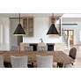 4_Z-Lite Eaton 18" Wide Matte Black Cone Pendant Light more views