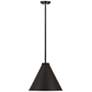 5_Z-Lite Eaton 18" Wide Matte Black Cone Pendant Light more views