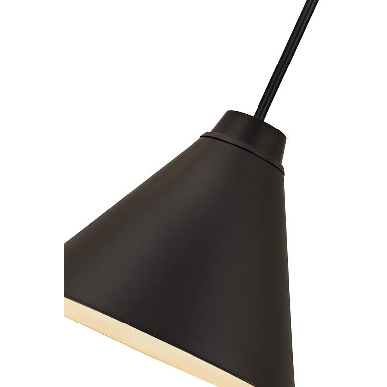 Image 7 Z-Lite Eaton 18" Wide Matte Black Cone Pendant Light more views