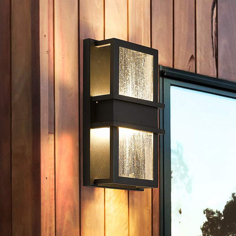Image 2 Z-Lite Eclipse 2 Light Outdoor Wall Sconce in Black