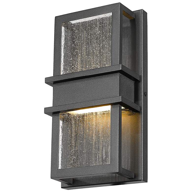 Image 6 Z-Lite Eclipse 2 Light Outdoor Wall Sconce in Black more views