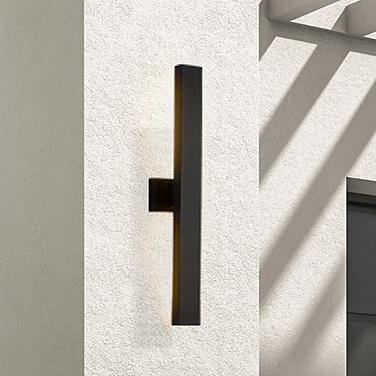 Z-Lite Edge 33 1/4" High Black LED Outdoor Wall Light