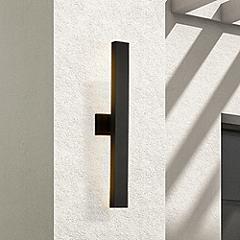 Image Z-Lite Edge 33 1/4" High Black LED Outdoor Wall Light