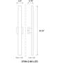 Z-Lite Edge 33 1/4" High Black LED Outdoor Wall Light in scene