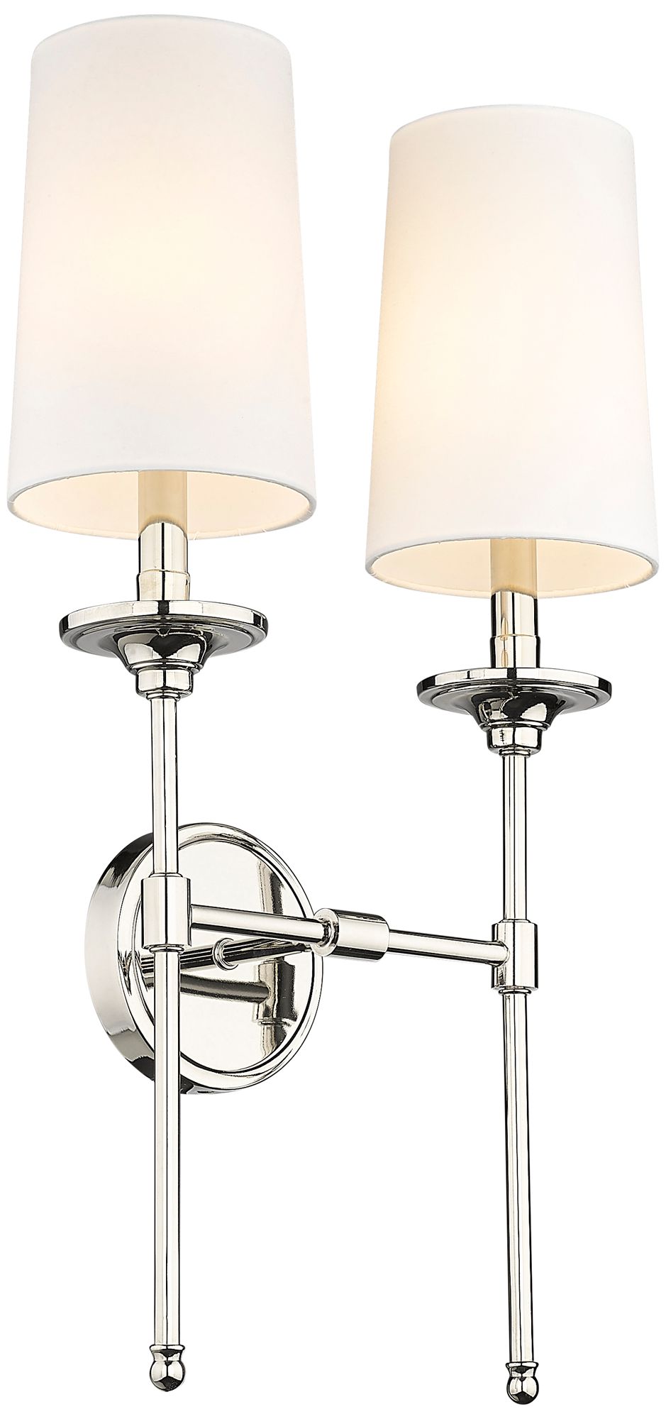 Payton 2 Light Wall 2024 Sconce in polished Nickel by Savoy House