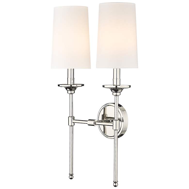 Image 5 Z-Lite Emily 2 Light Wall Sconce in Polished Nickel more views
