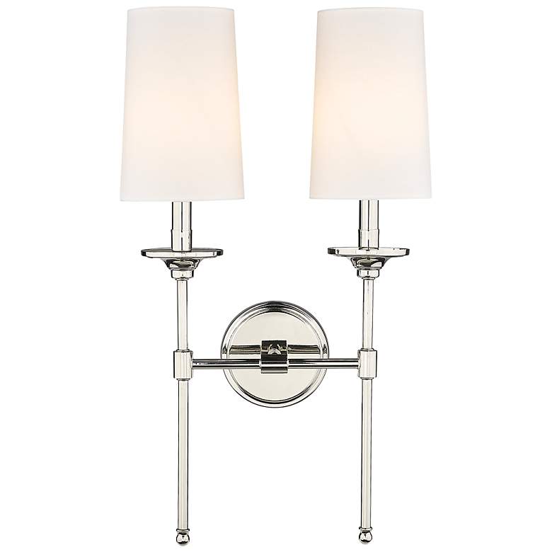 Image 6 Z-Lite Emily 2 Light Wall Sconce in Polished Nickel more views