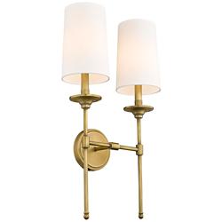 Z-Lite Emily 24&quot; High 2-Light Rubbed Brass Wall Sconce