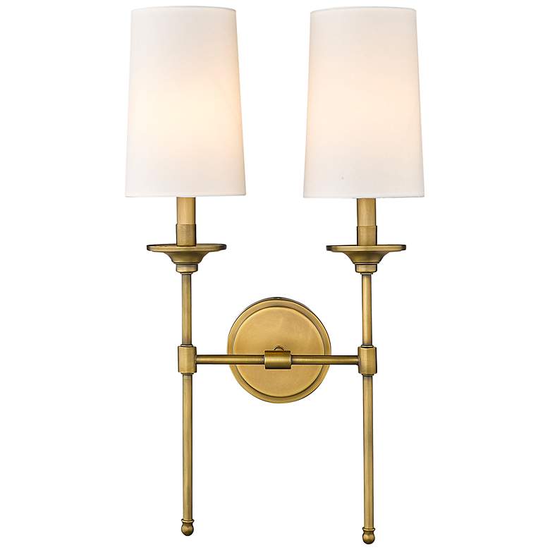 Image 5 Z-Lite Emily 24" High 2-Light Rubbed Brass Wall Sconce more views