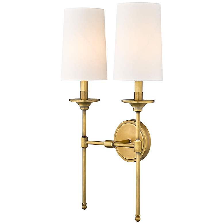 Image 6 Z-Lite Emily 24 inch High 2-Light Rubbed Brass Wall Sconce more views