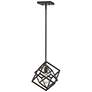 2_Z-Lite Euclid 12" Wide 1-Light Geometric Matte Black Mini Pendant