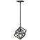Z-Lite Euclid 12" Wide 1-Light Geometric Matte Black Mini Pendant