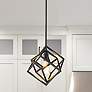 1_Z-Lite Euclid 12" Wide 1-Light Geometric Matte Black Mini Pendant