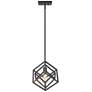 6_Z-Lite Euclid 12" Wide 1-Light Geometric Matte Black Mini Pendant more views
