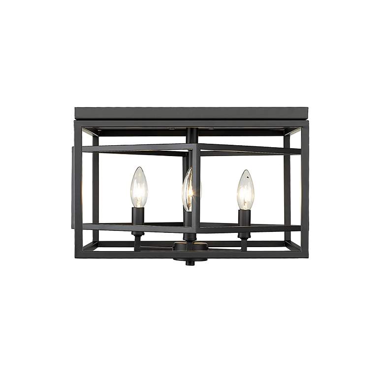 Image 5 Z-Lite Euclid 15" Wide 4-Light Matte Black Geometric Ceiling Light more views