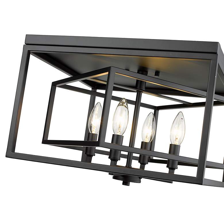 Image 7 Z-Lite Euclid 15" Wide 4-Light Matte Black Geometric Ceiling Light more views