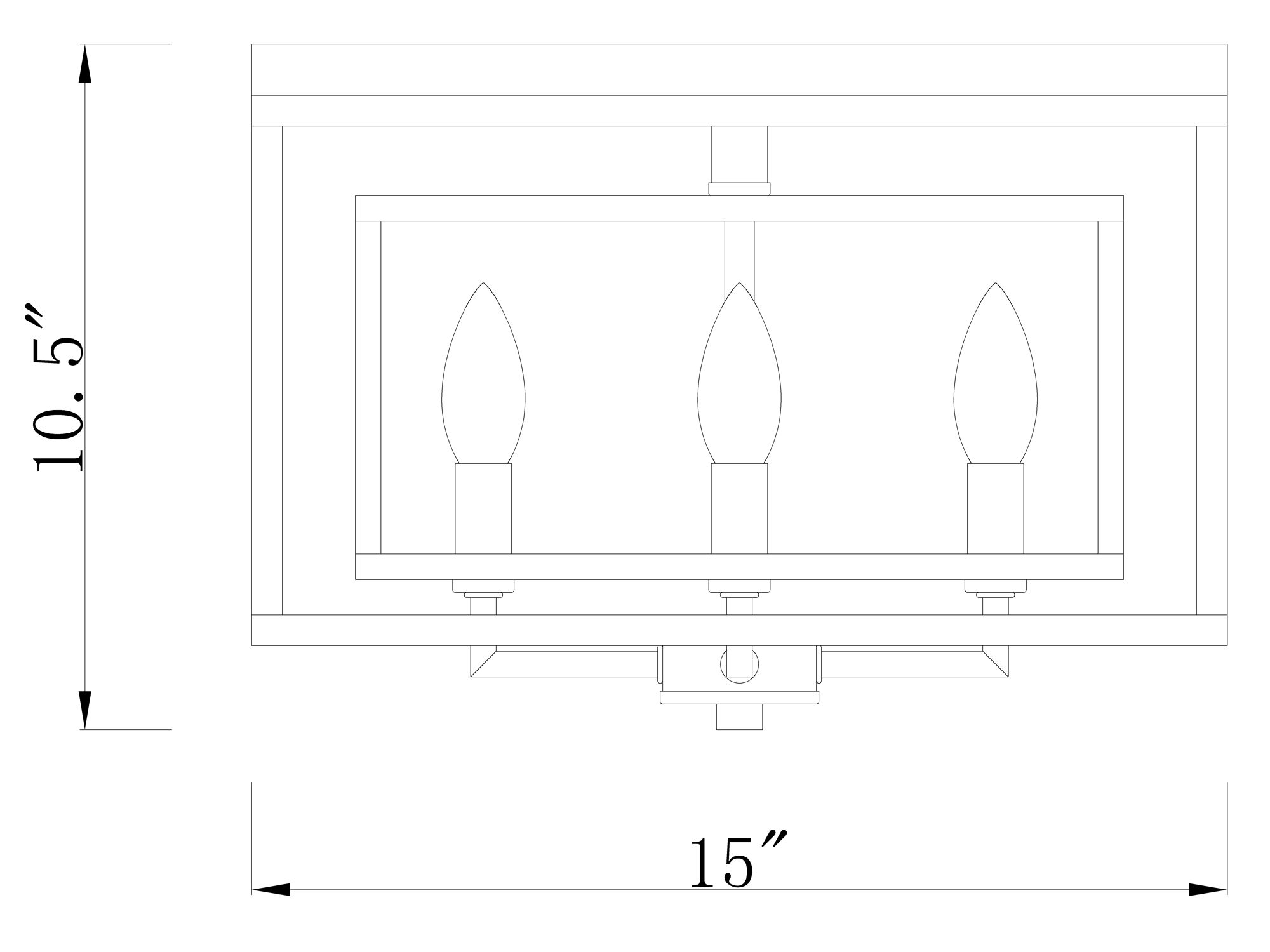 Z-Lite Euclid 15" Wide 4-Light Matte Black Geometric Ceiling Light