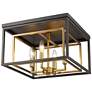 3_Z-Lite Euclid 15" Wide Olde Brass and Bronze 4-Light Ceiling Light